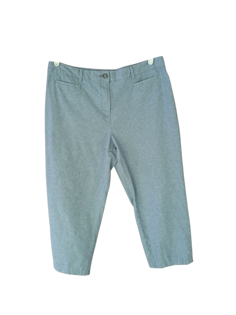 Talbots Factory Chambray High Waisted Capri Pants Size 12